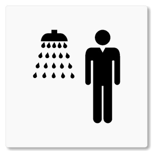 Sprcha muži, 100x100mm, bílá, Nevada